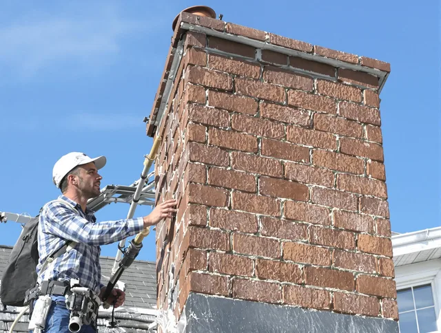 Brickwork for a chimney rebuild by Swampscott Chimney Sweep in Swampscott, MA