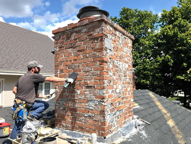 Completed chimney rebuild by Swampscott Chimney Sweep in Swampscott, MA