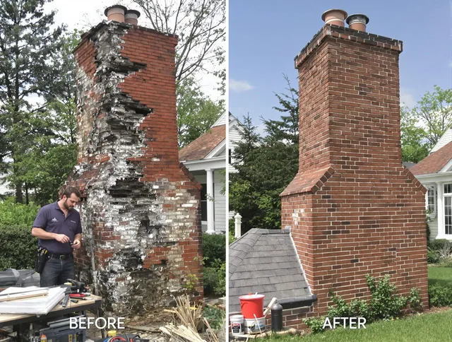 Swampscott Chimney Sweep performing a full chimney restoration in Swampscott, MA